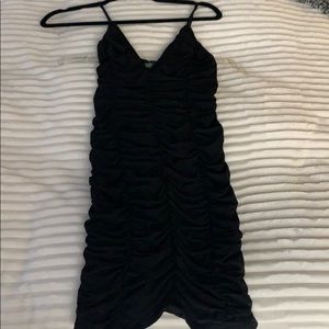 Sexy black snatched mini dress